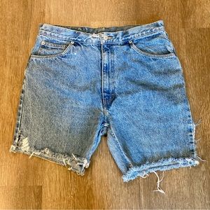Vtg Jordache Jean Cutoff Shorts Denim High Rise Mismatched Lengths 8